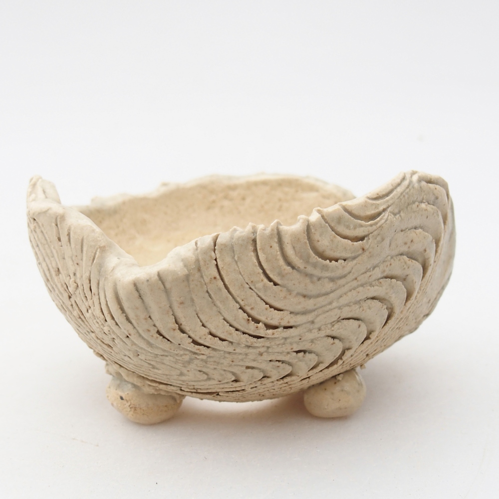 Keramisch Schelp 9 x 8,5 x 5 cm , kleur beige