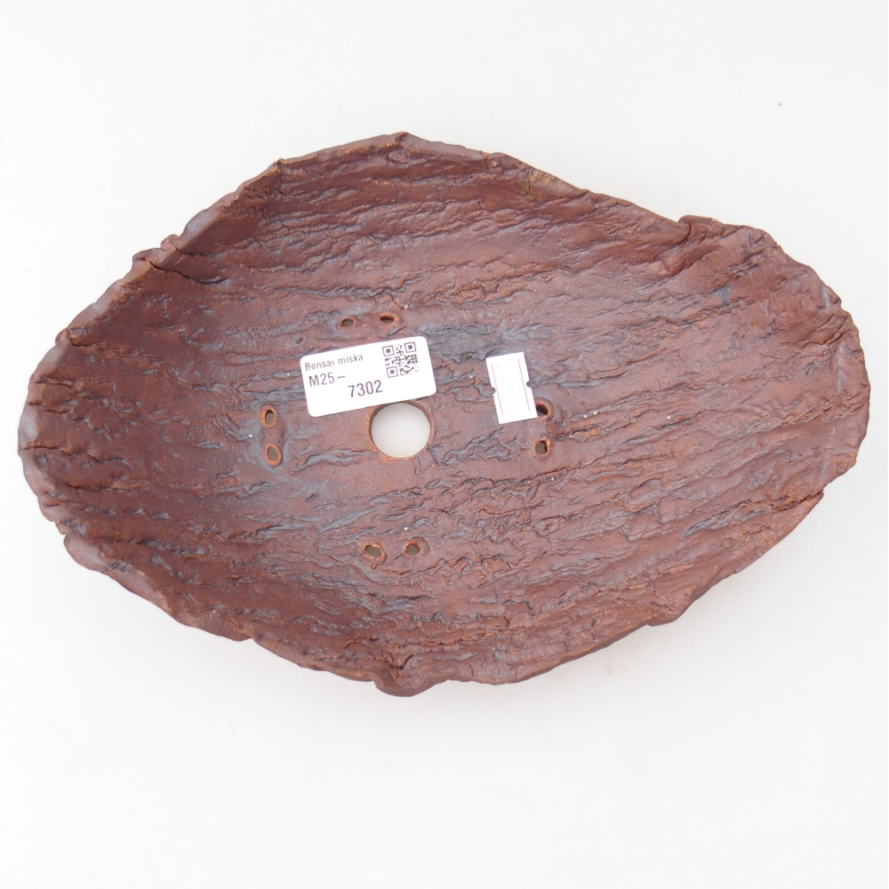 Keramisch Schelp 23 x 16,5 x 6 cm , kleur bruin