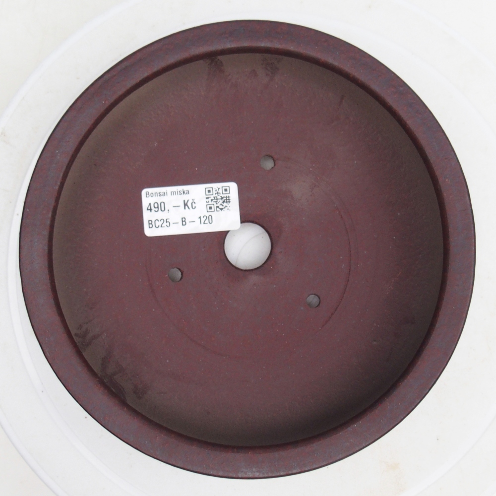 Bonsaischaal van keramiek 17,5 x 17,5 x 4 cm, bruin