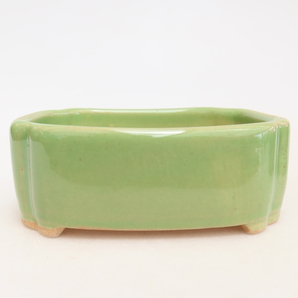 Keramische bonsaipot 10,5 x 8 x 4 cm, kleur groen