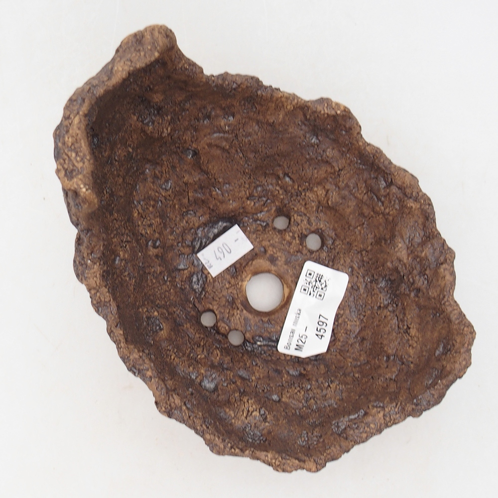 Keramische schaal 14 x 14 x 13 cm , kleur bruin