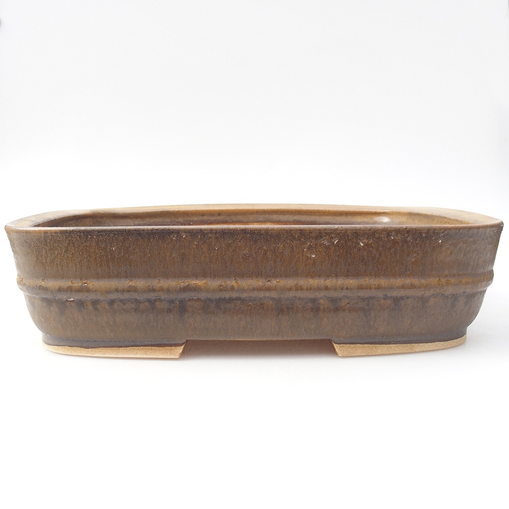 Bonsaischaal van keramiek 29 x 24 x 7 cm, bruin