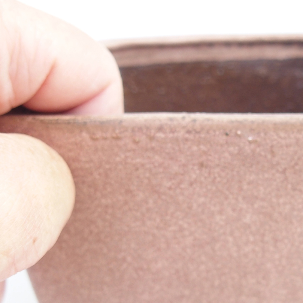 Bonsaischaal van keramiek 10,5 x 10,5 x 7 cm, roze