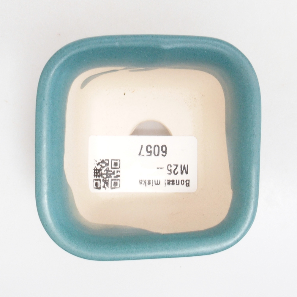 Bonsaischaal van keramiek 6,5 x 5,5 x 4 cm, kleur blauw