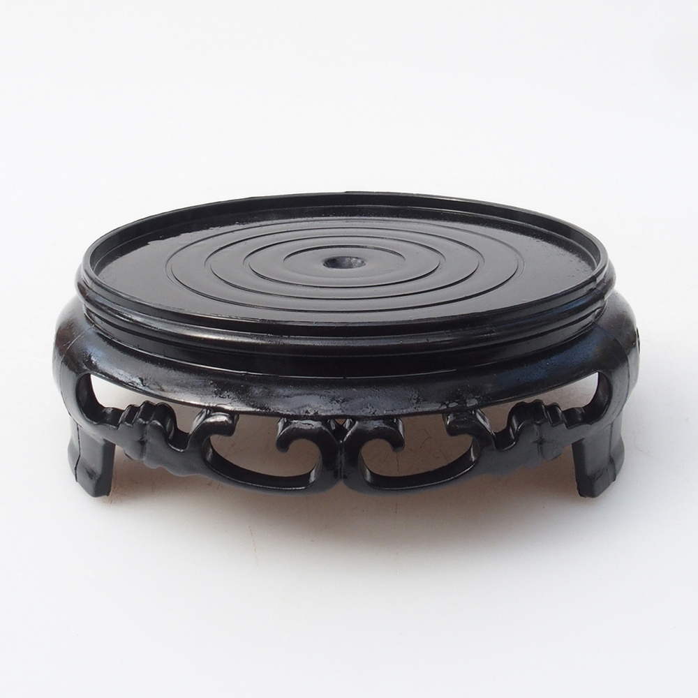 Bonsai tafel kunststof rond 10 x 10 x 3,5 cm, zwart