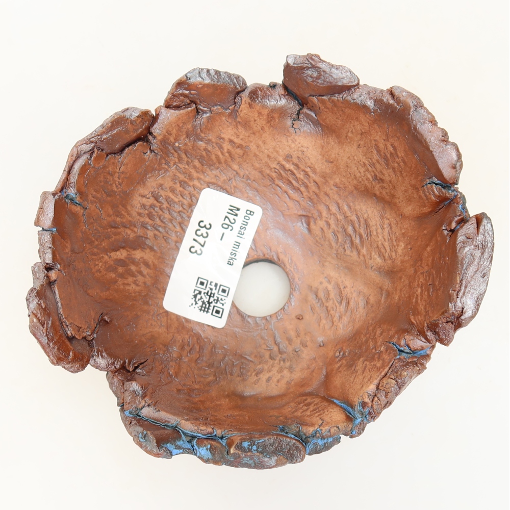 Keramische schaal 11 x 10,5 x 6 cm, kleur: blauw