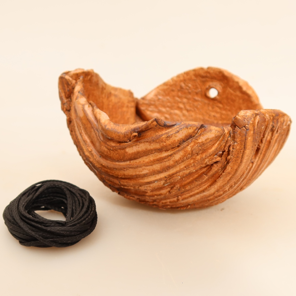 Keramische schaal voor Kokedama, 10 x 9,5 x 6 cm, kleur: roze