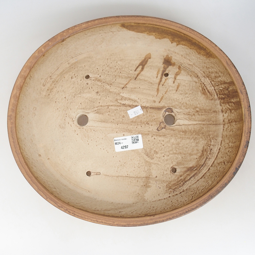 Bonsaischaal van keramiek 32 x 28 x 6 cm, roze