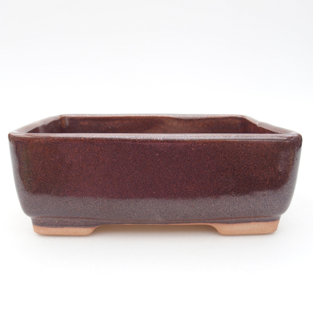 Bonsaischaal van keramiek 15 x 11 x 5,5 cm, bruin