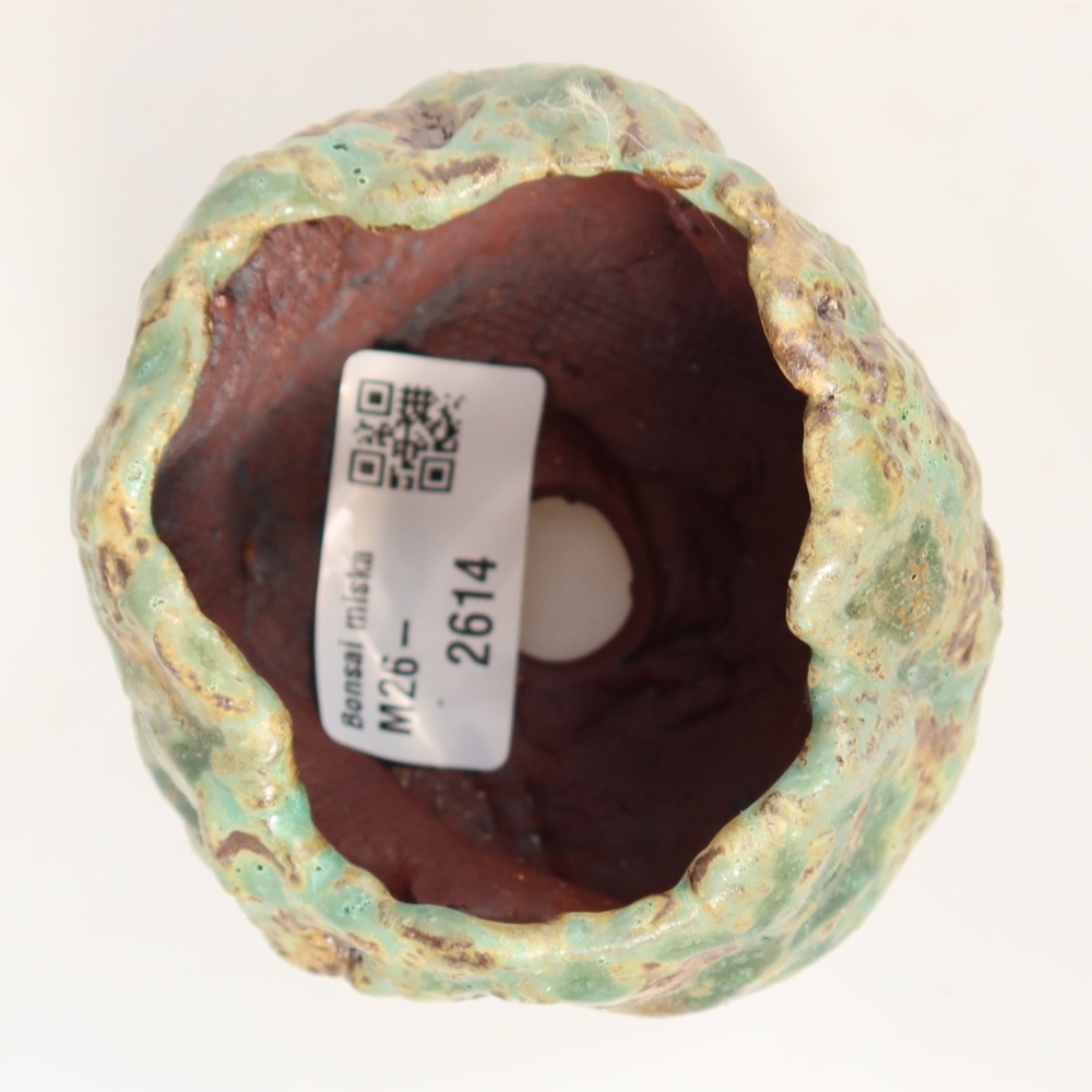 Keramische schaal  7,5 x 6,5 x 6,5 cm, kleur groen
