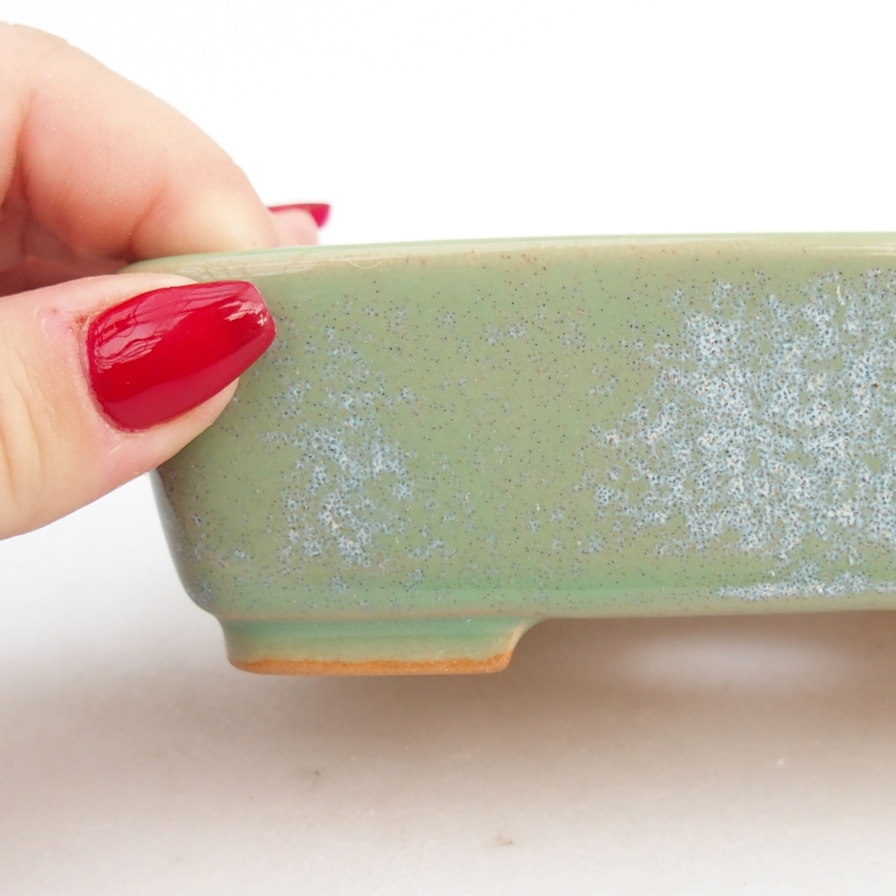 Bonsaischaal van keramiek 26 x 26 x 8 cm, kleur rood