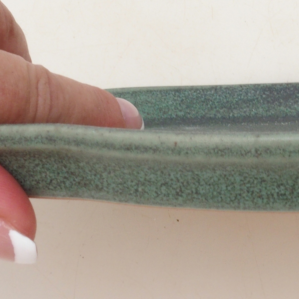 Keramische schotel H75 - 18,5 x 13 x 1,5 cm - groen