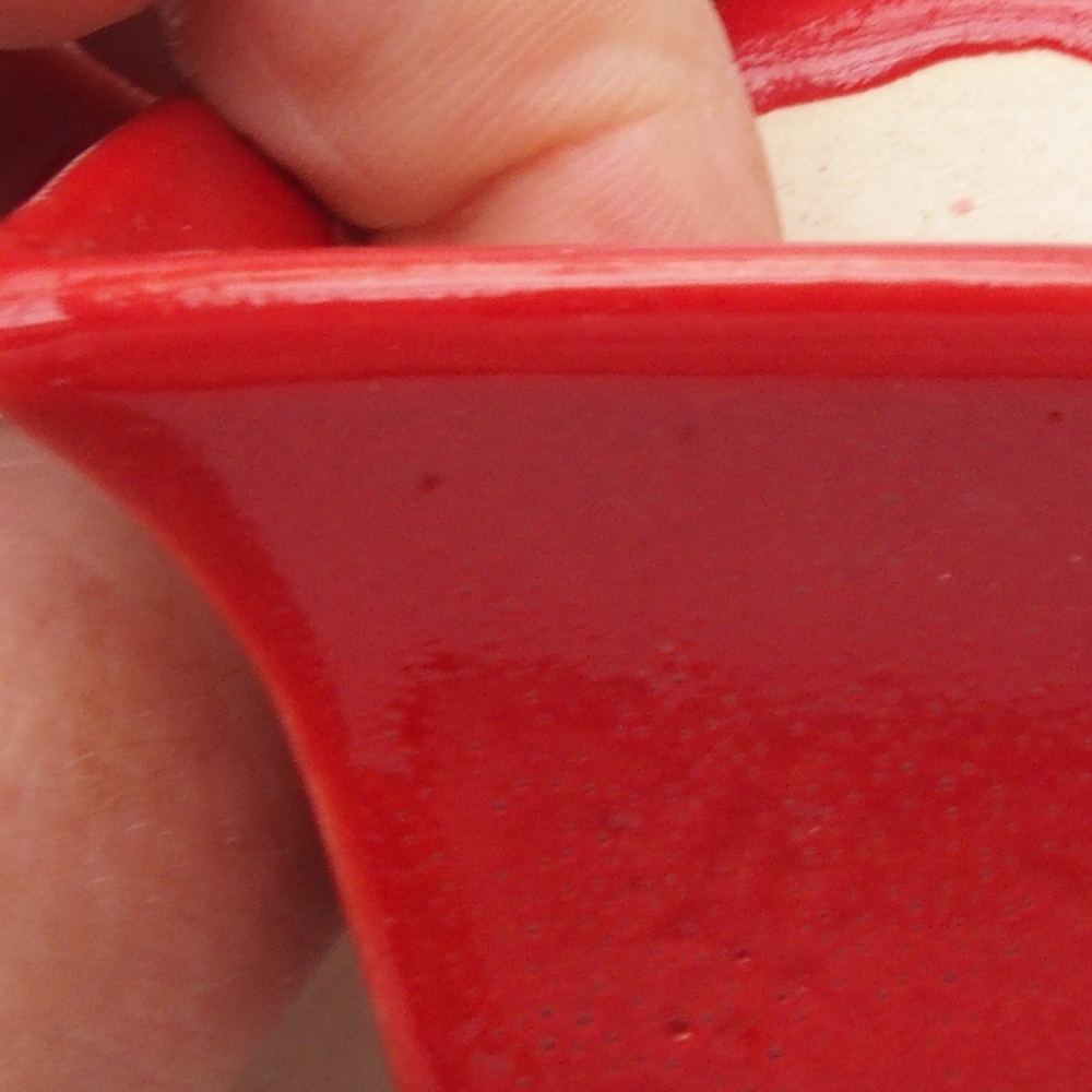 Mini bonsaischaal 5,5 x 5,5 x 3,5 cm, kleur rood