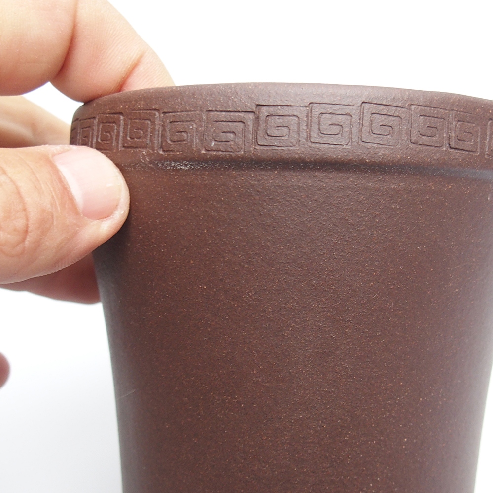 Kom 11 x 11 x 12 cm bruin