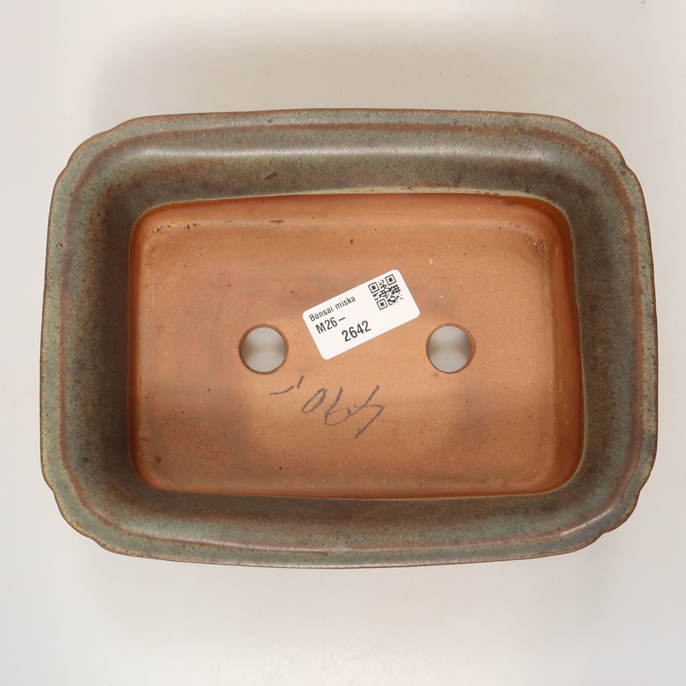 Keramische schaal  20 x 15,5 x 6 cm, kleur bruin