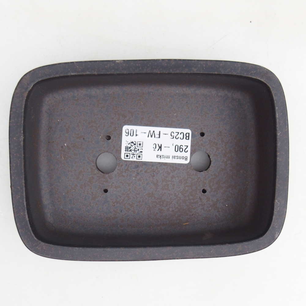 Bonsaischaaltje van keramiek 14,5 x 10,5 x 4 cm, okerbruin