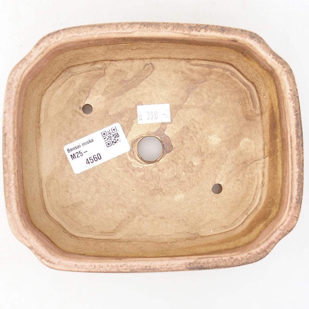 Bonsaischaal van keramiek 17 x 14,5 x 5 cm, roze