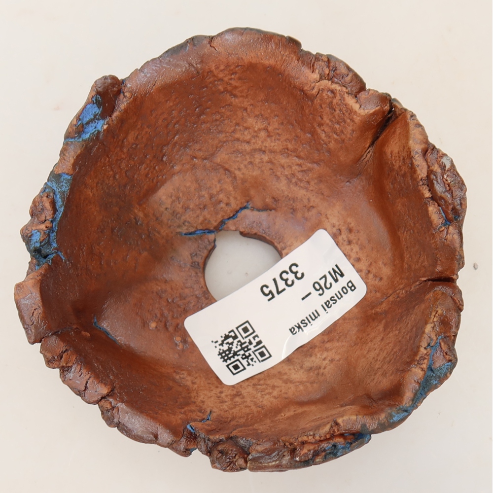 Keramische schaal 9 x 9 x 4 cm, kleur: blauw