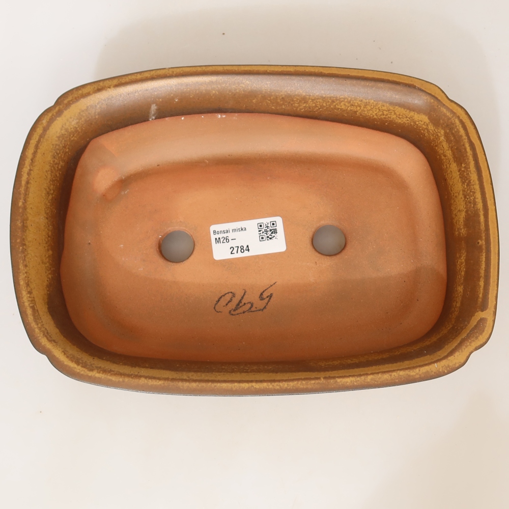 Keramische schaal  24 x 17 x 6 cm, kleur: geel