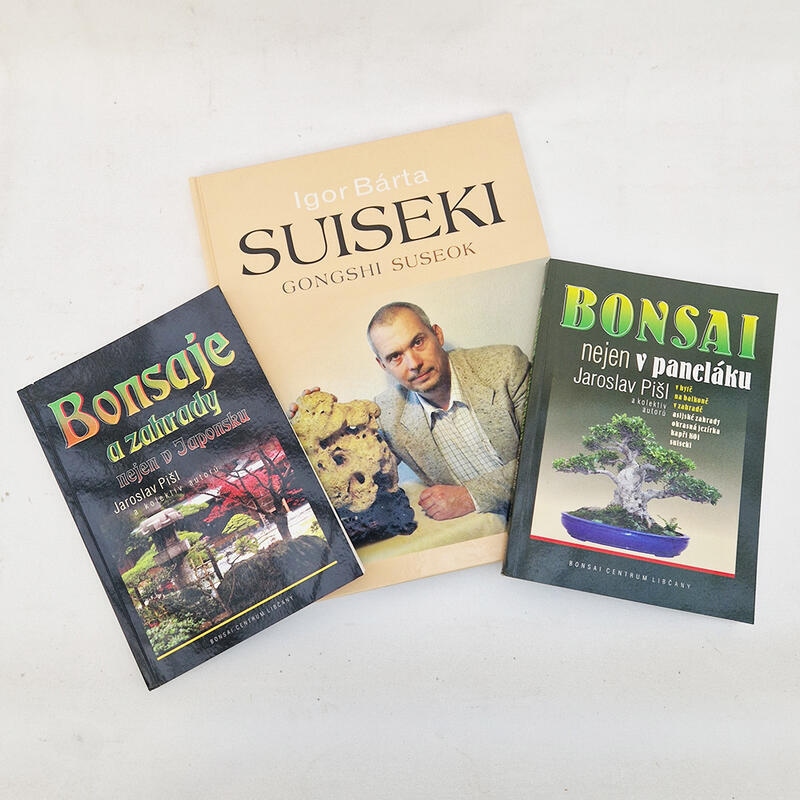 3 boeken Bonsai niet alleen in een prefab huis, Japanse tuinen en Suiseki