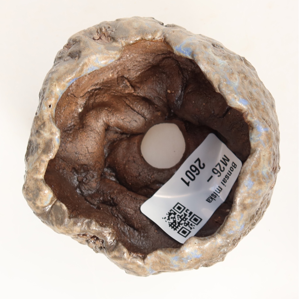 Keramische schaal  7 x 7 x 5,5 cm, kleur blauwbruin