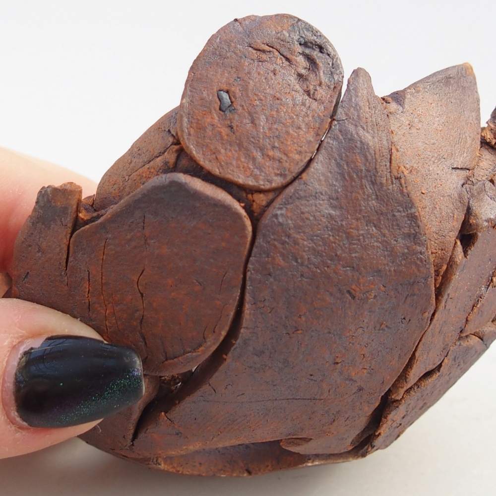 Keramische schaal 8,5 x 8,5 x 5,5 cm , kleur bruin