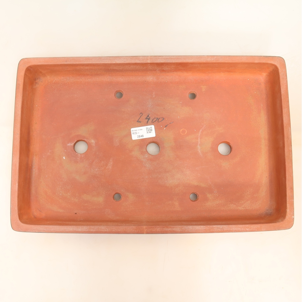 Keramische schaal  45 x 29 x 6,5 cm, kleur baksteenrood – ALLEEN AFHALEN of transport per pallet
