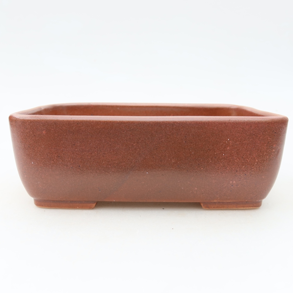 Keramische bonsaipot 16 x 10,5 x 5,5 cm, kleur bordeauxrood