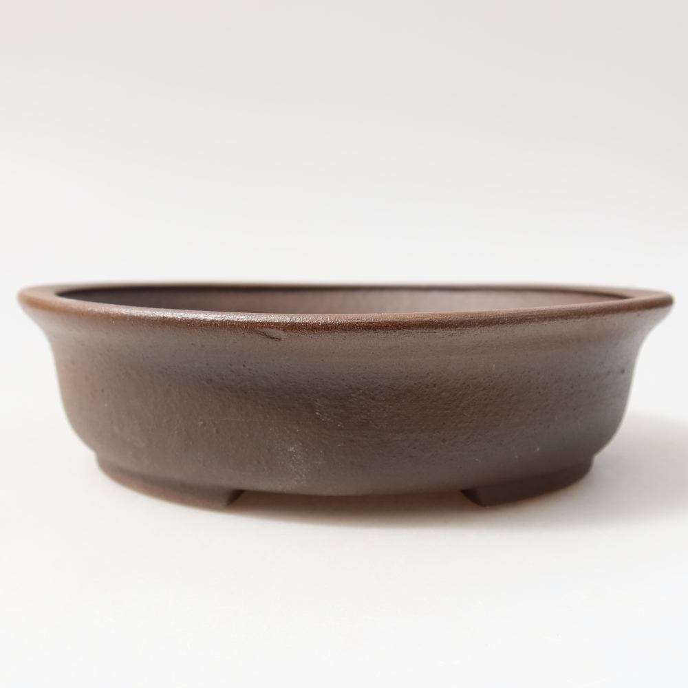 Keramische bonsaipot 15,5 x 14,5 x 4 cm, kleur bruin