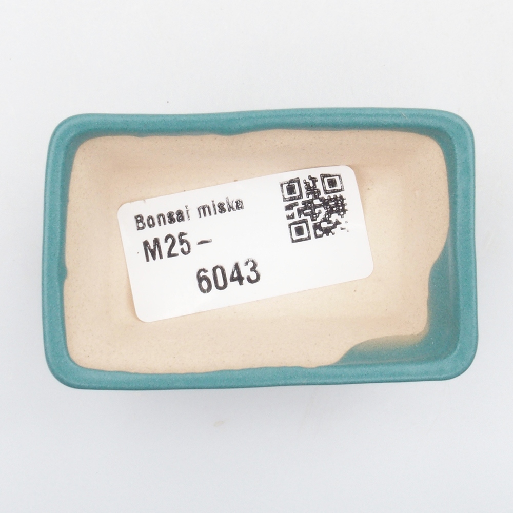 Bonsaischaal van keramiek 6,5 x 5,5 x 4 cm, kleur blauw