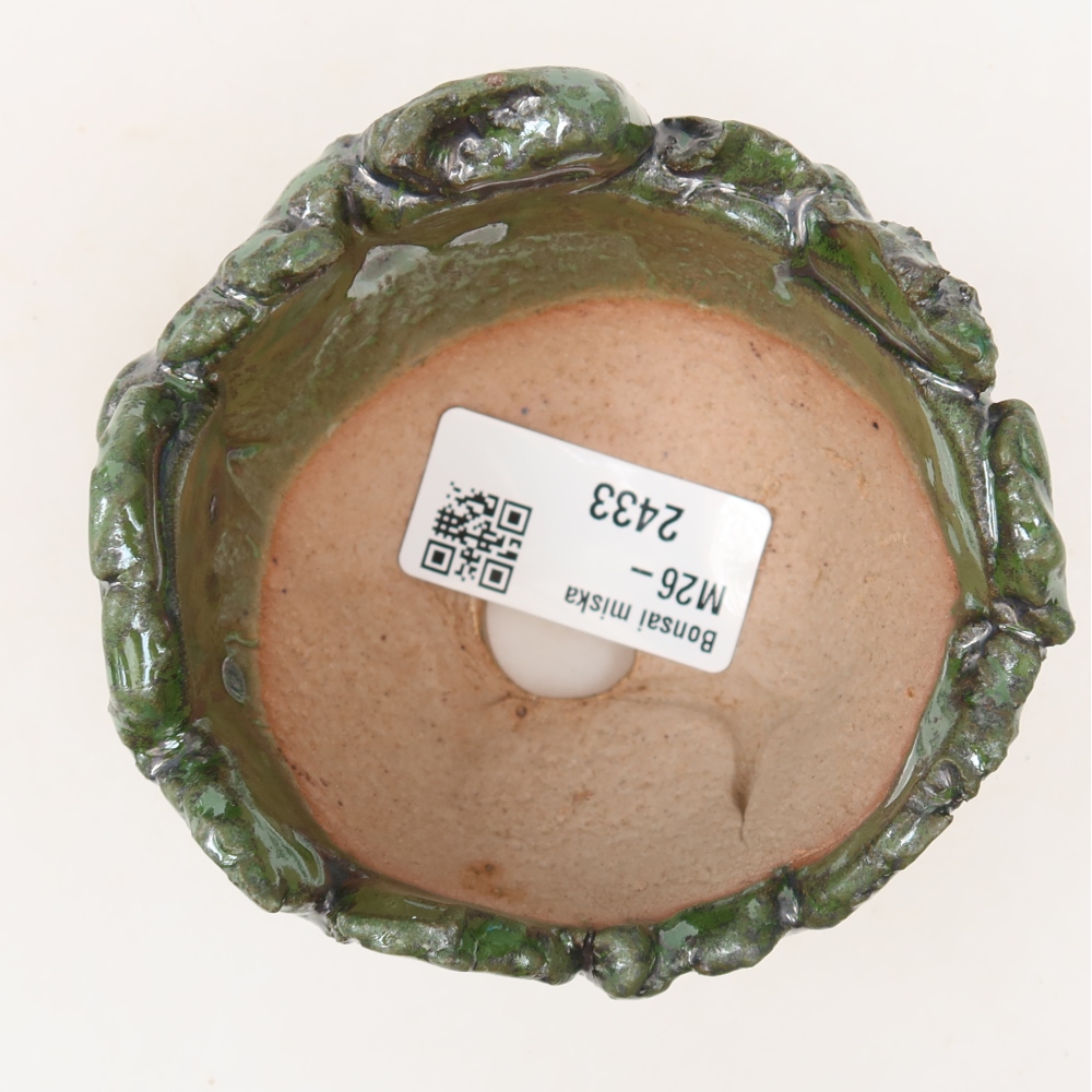 Keramisch Schelp 9 x 8,5 x 5,5 cm , kleur groen