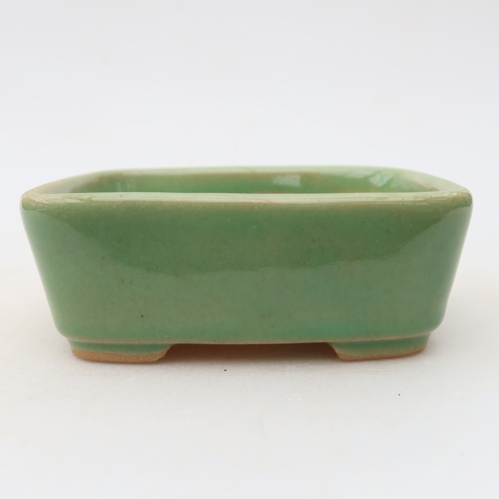 Keramische bonsaipot 10 x 8 x 3,5 cm, kleur groen