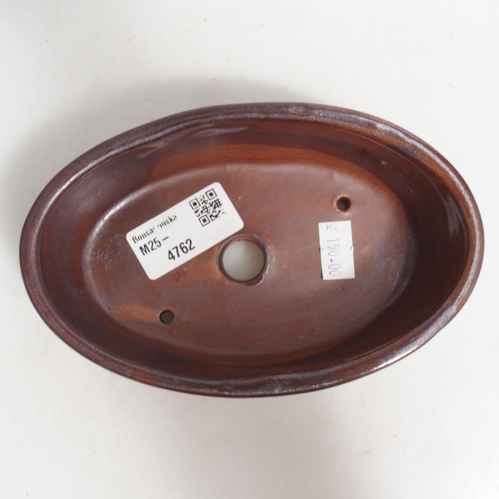 Bonsaischaal van keramiek 15 x 9,5 x 4 cm, kleur rood