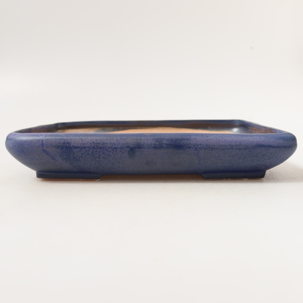 Keramische bonsaipot 24 x 17,5 x 4 cm, kleur: blauw