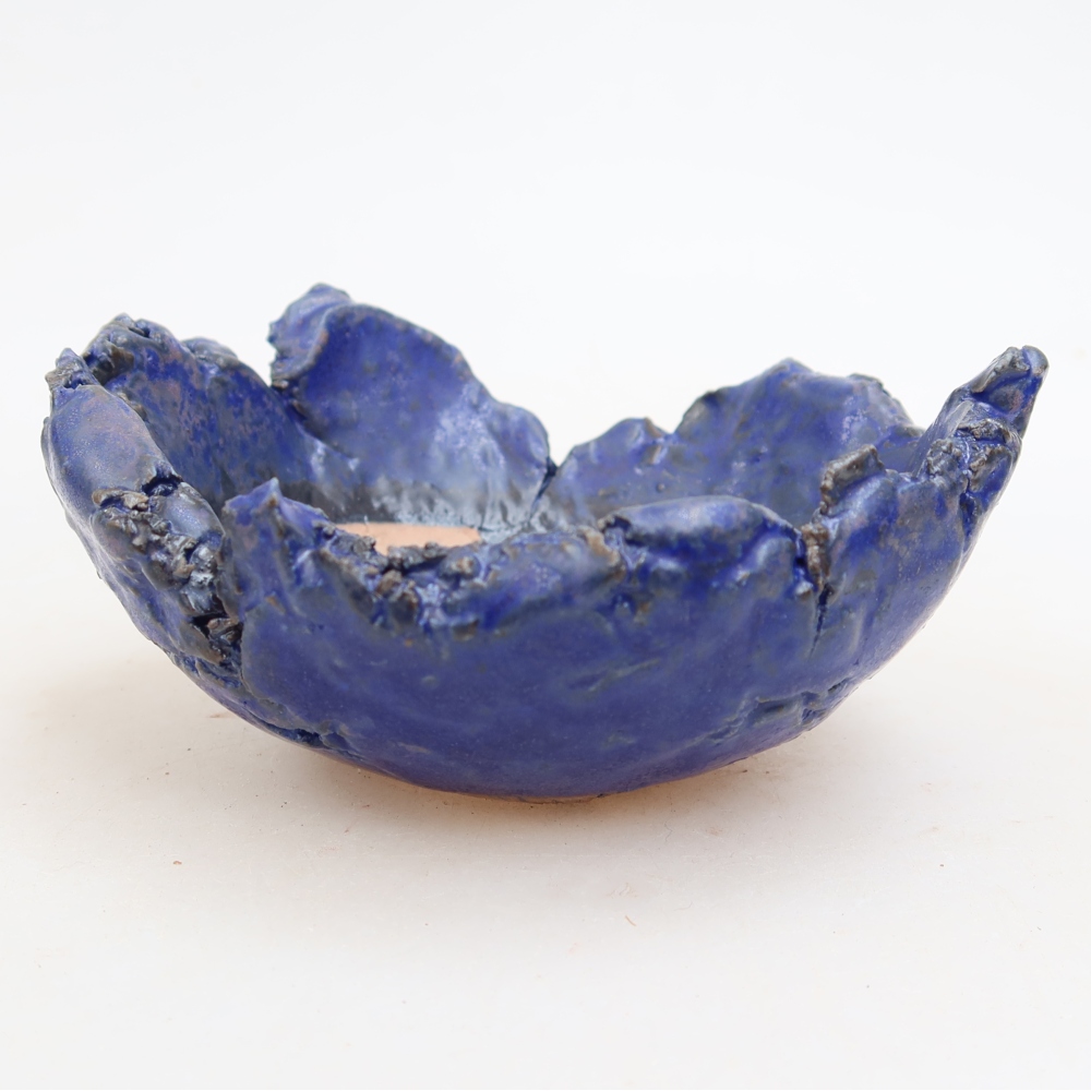 Keramische schaal  11,5 x 10,5 x 5,5 cm, kleur: blauw