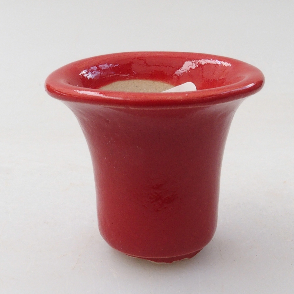 Mini bonsaischaal 4 x 4 x 4 cm, kleur rood