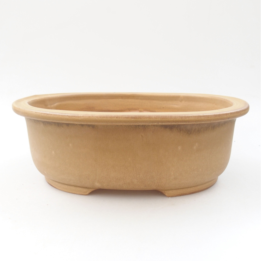 Bonsaischaal van keramiek 23,5 x 19 x 8 cm, roze