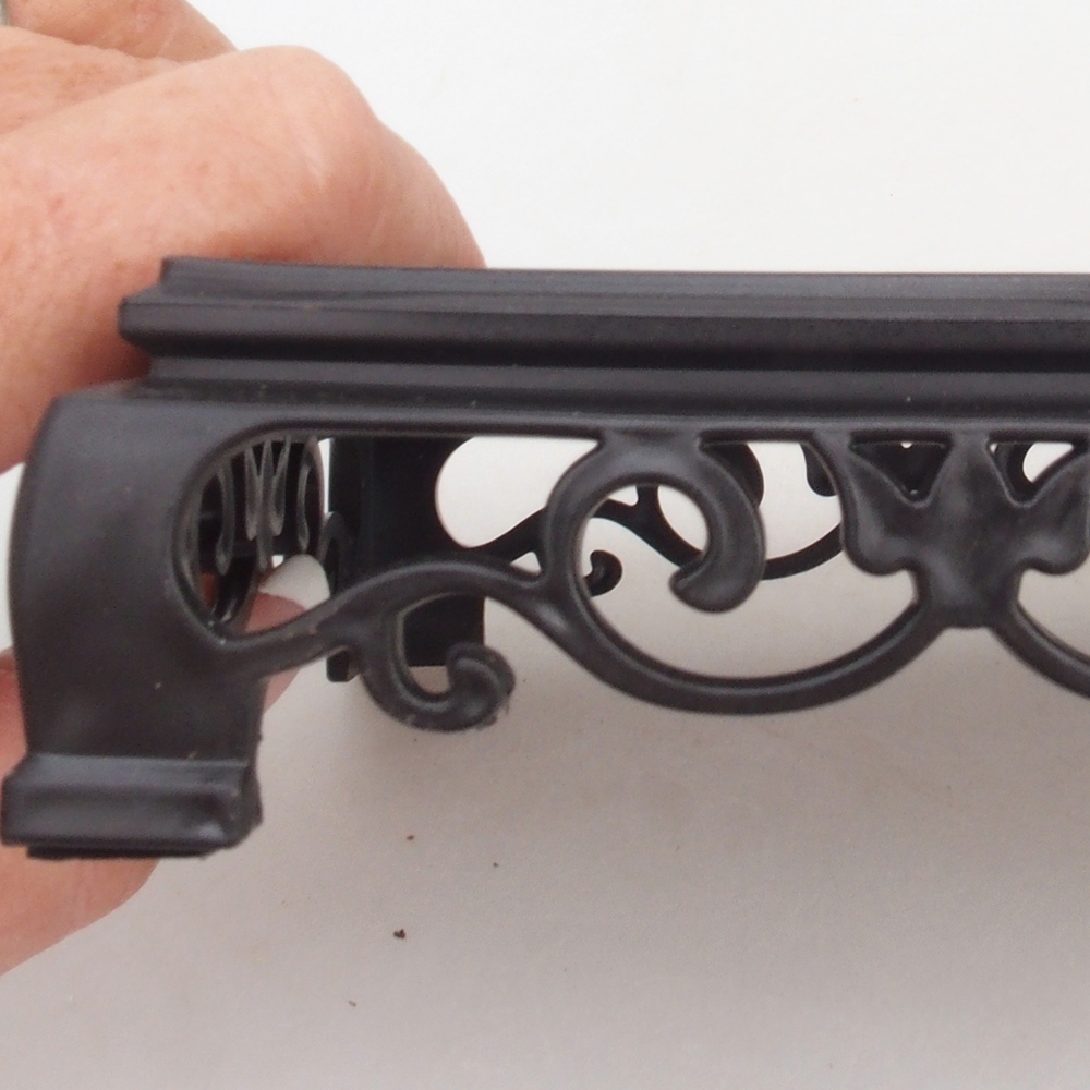 Bonsai tafel kunststof rechthoek 18 x 12 x 3,5 cm, zwart