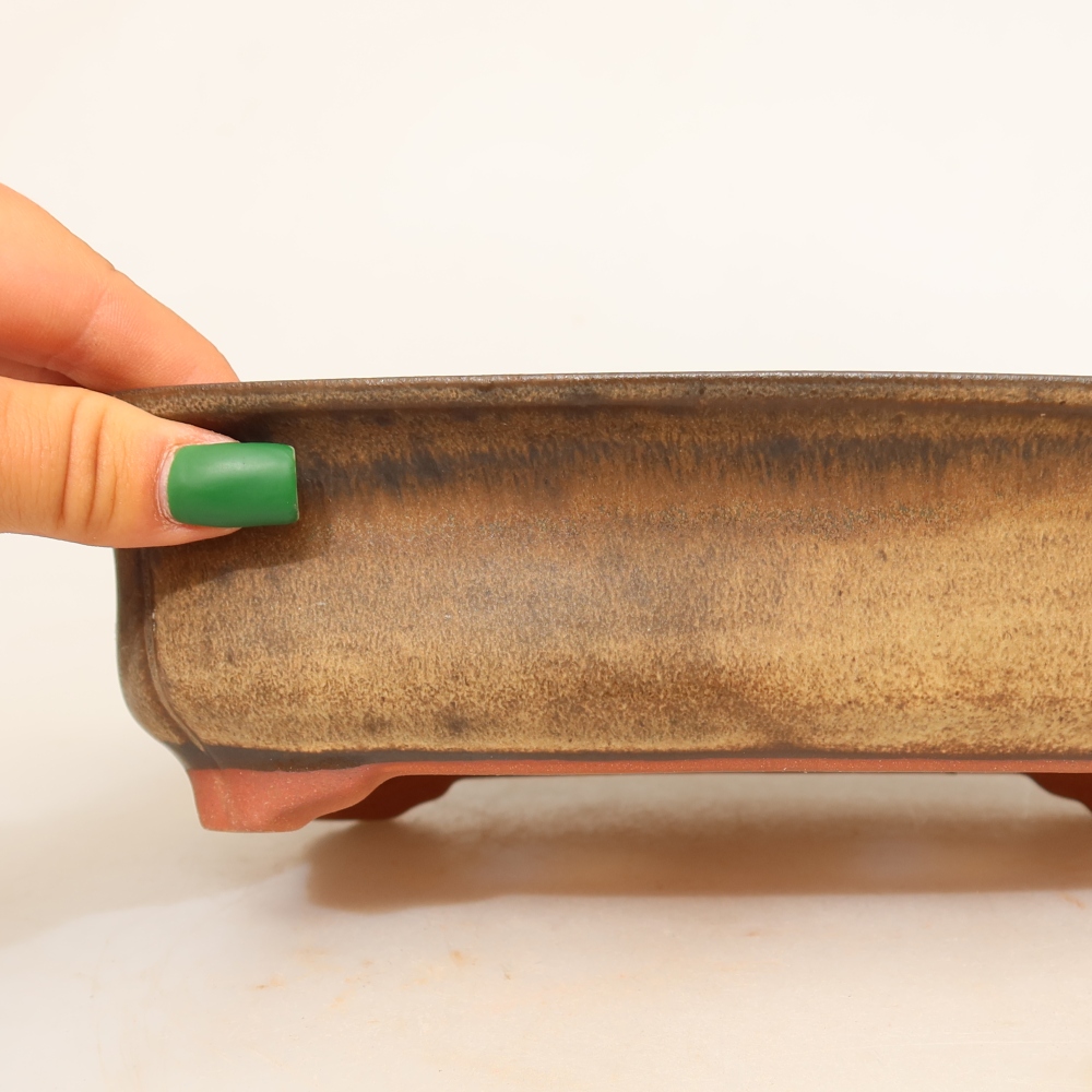 Keramische schaal  24 x 17 x 6 cm, kleur bruin