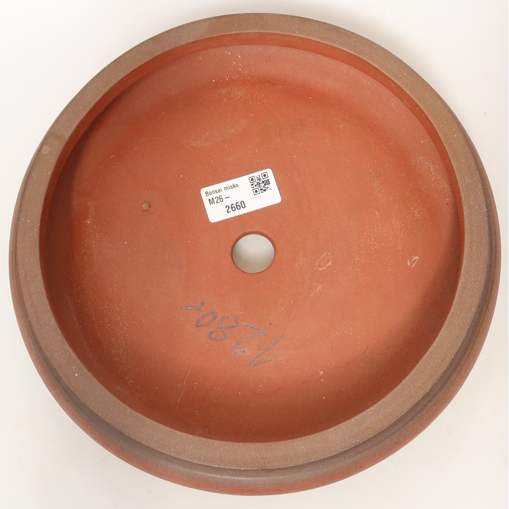 Keramische schaal  22,5 x 22,5 x 6 cm, kleur baksteenrood