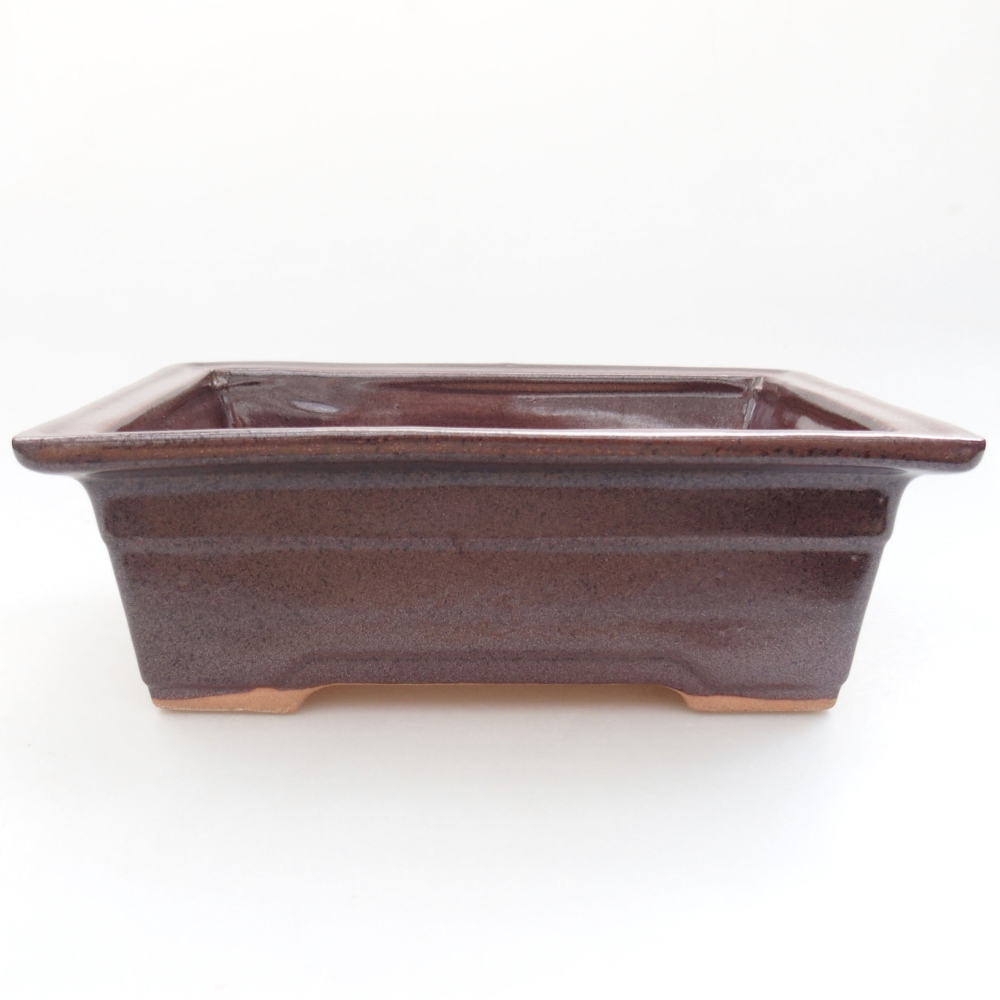 Bonsaischaal van keramiek 22 x 17 x 5 cm, groen