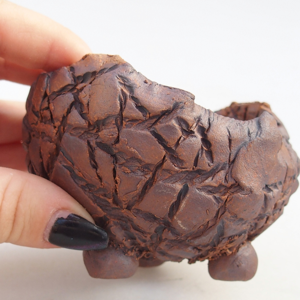 Keramisch Schelp 8,5 x 8 x 6 cm , kleur bruin