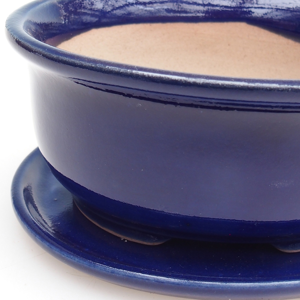 Bonsai kom + schotel H11 - 11,5 x 10 x 4 cm - groen