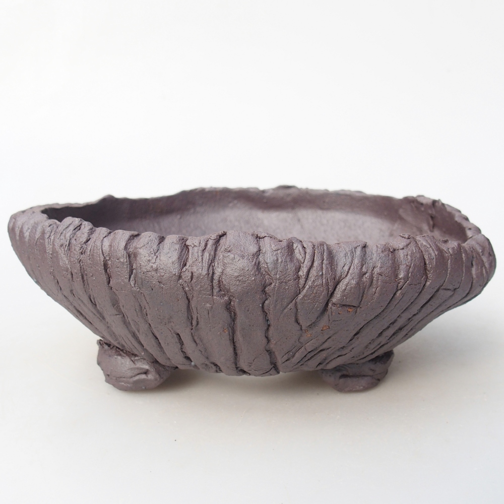 Bonsaischaal van keramiek 16,5 x 16,5 x 6,5 cm, metaalkleur