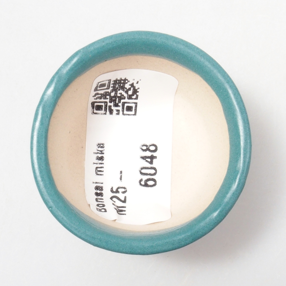 Bonsaischaal van keramiek 6,5 x 5,5 x 4 cm, kleur blauw