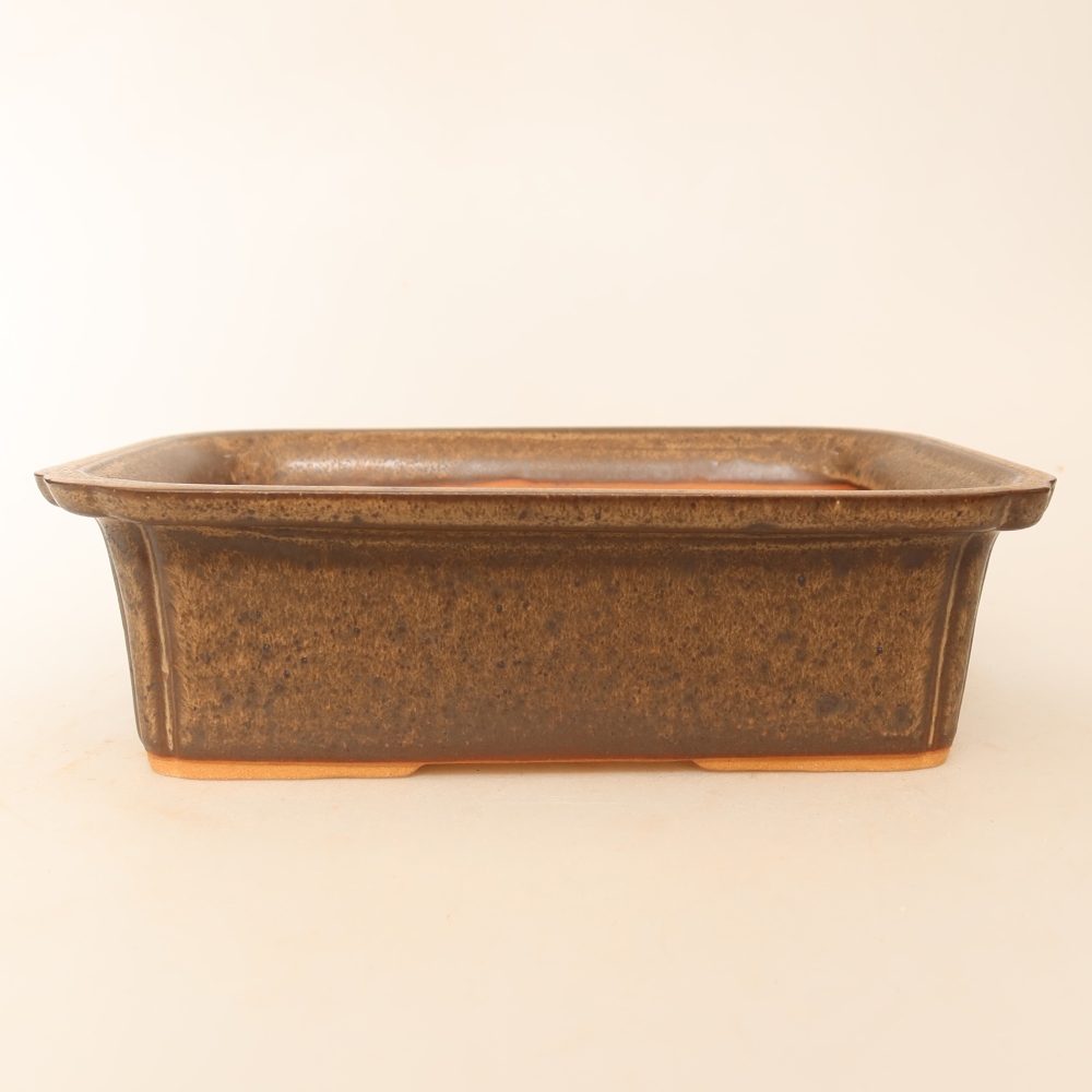 Keramische schaal  20 x 15,5 x 5,5 cm, kleur bruin
