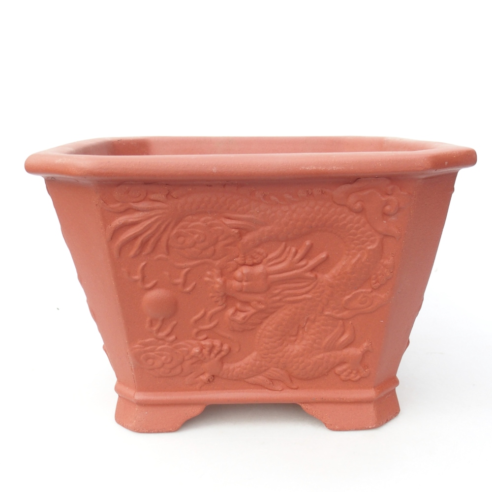 Kom 21 x 21 x 14 cm baksteenkleur