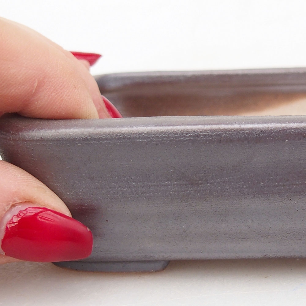 Bonsaischaal van keramiek 125 x 10 x 3 cm, bruin