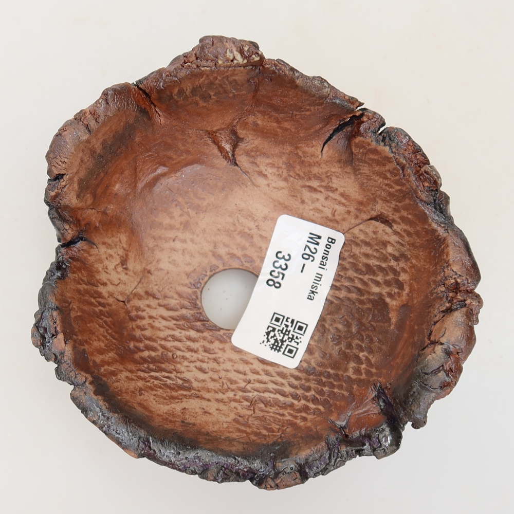 Keramische schaal  10,5 x 10,5 x 6 cm, kleur bruin