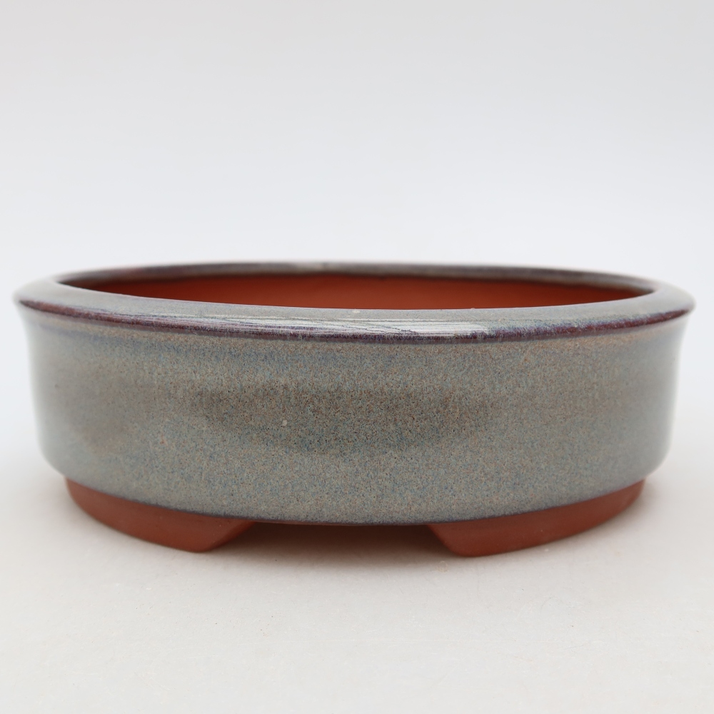 Keramische bonsaipot 16 x 16 x 5 cm, kleur grijs